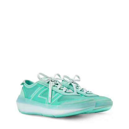Women's LV Sprint Water Green Technical Sneaker 1AJMAT