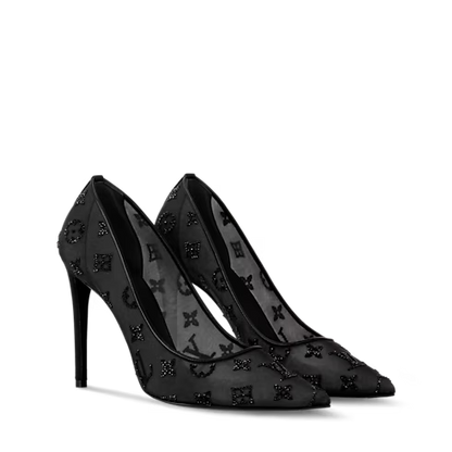 Women's Gala Pump Black Mesh/Strass 1AIBX6