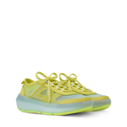 Women's LV Sprint Yellow Technical Mesh Sneaker 1AJOYK