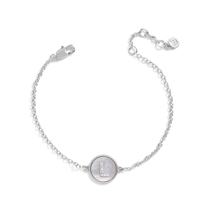 Mother of Pearl Initial Bracelet