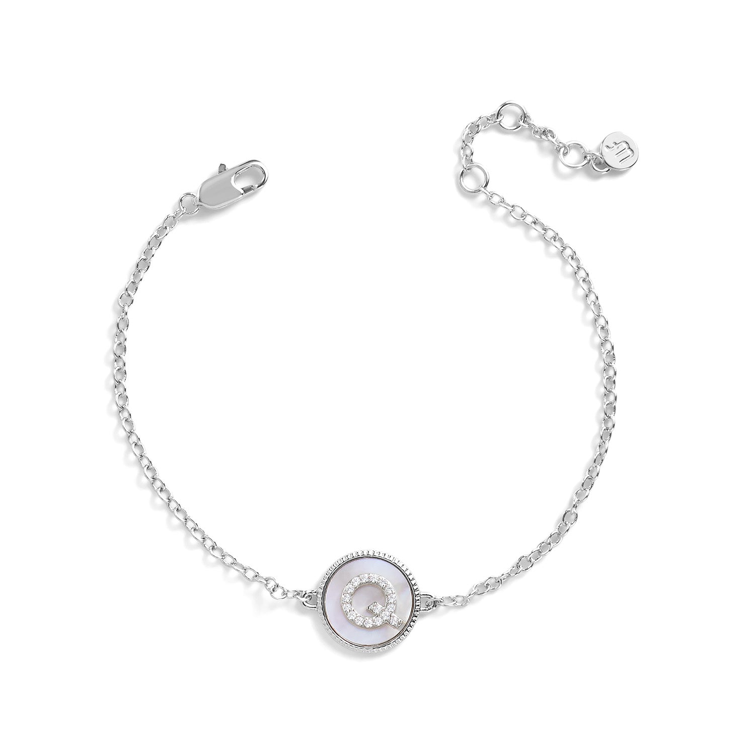 Mother of Pearl Initial Bracelet