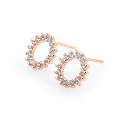 Sunburst Cubic Zirconia Stud Earrings