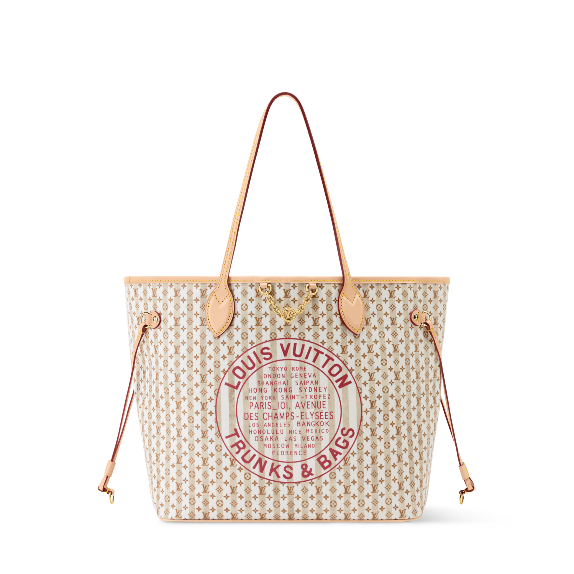 Women's Neverfull MM Banana Monogram Coated Canvas Tote Bag M28457