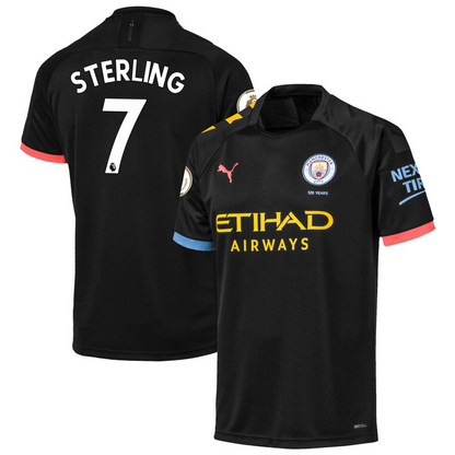 Raheem Sterling Manchester City 2019/20 Away Replica Player Jersey – Black