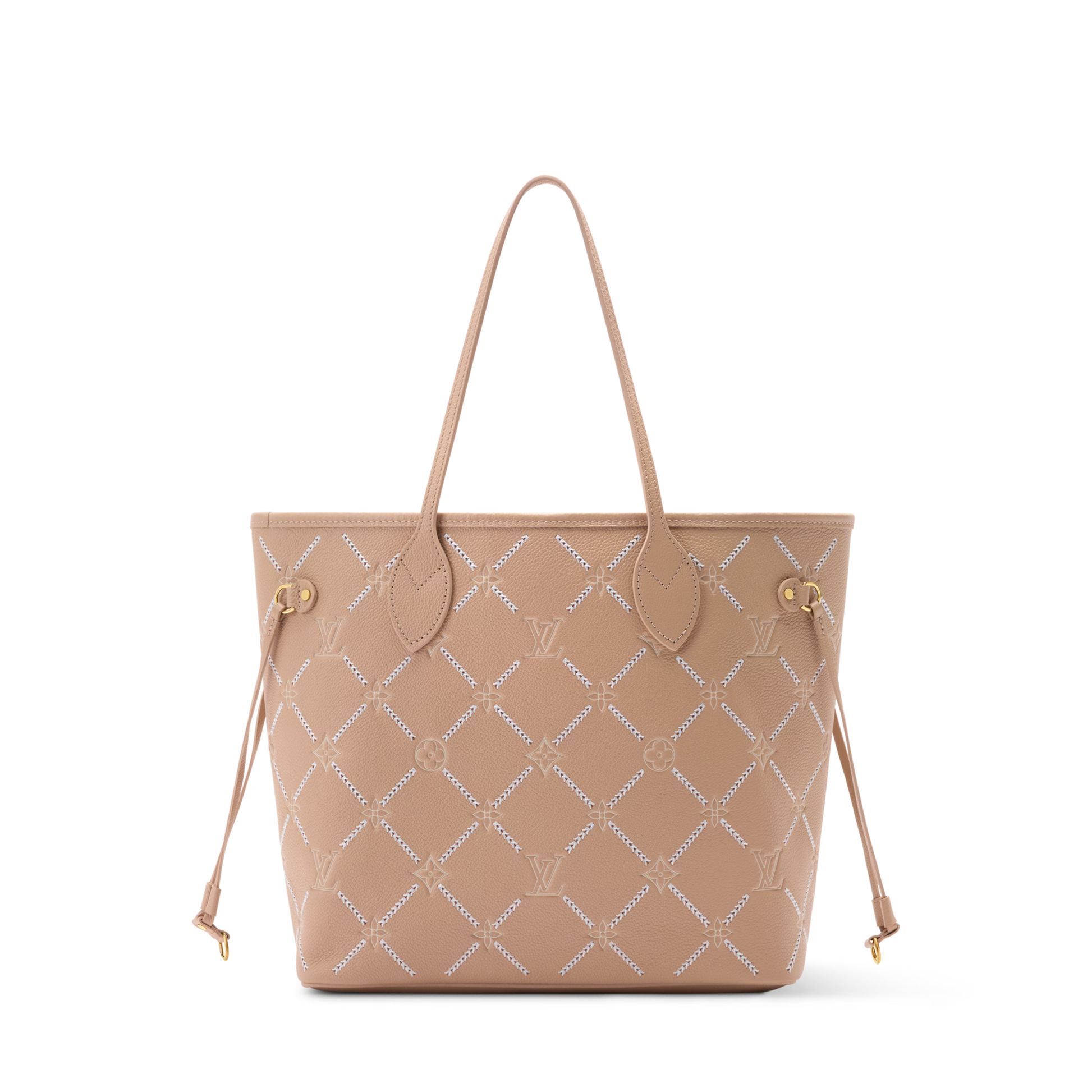 Women's Neverfull MM Light Bliss Monogram Empreinte Leather Tote Bag M28527