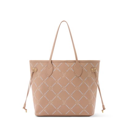 Women's Neverfull MM Light Bliss Monogram Empreinte Leather Tote Bag M28527