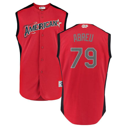 #79 Abreu Men's American League Majestic 2019 MLB All-Star Game Workout Custom Jersey