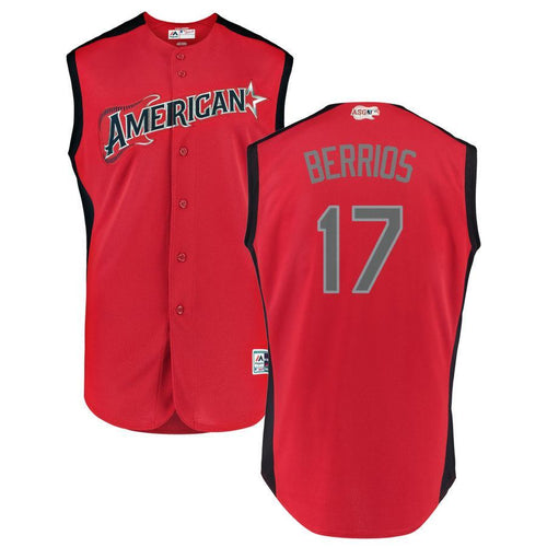 #17 Berrios Men's American League Majestic 2019 MLB All-Star Game Workout Custom Jersey