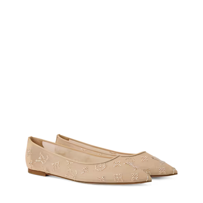 Women's Gala Flat Ballerina Nude Mesh/Strass 1AIDQS