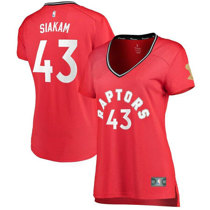 Pascal Siakam Toronto Raptors Women's 2019 NBA Finals Champions Fast Break Replica Player Jersey Red – Icon Edition