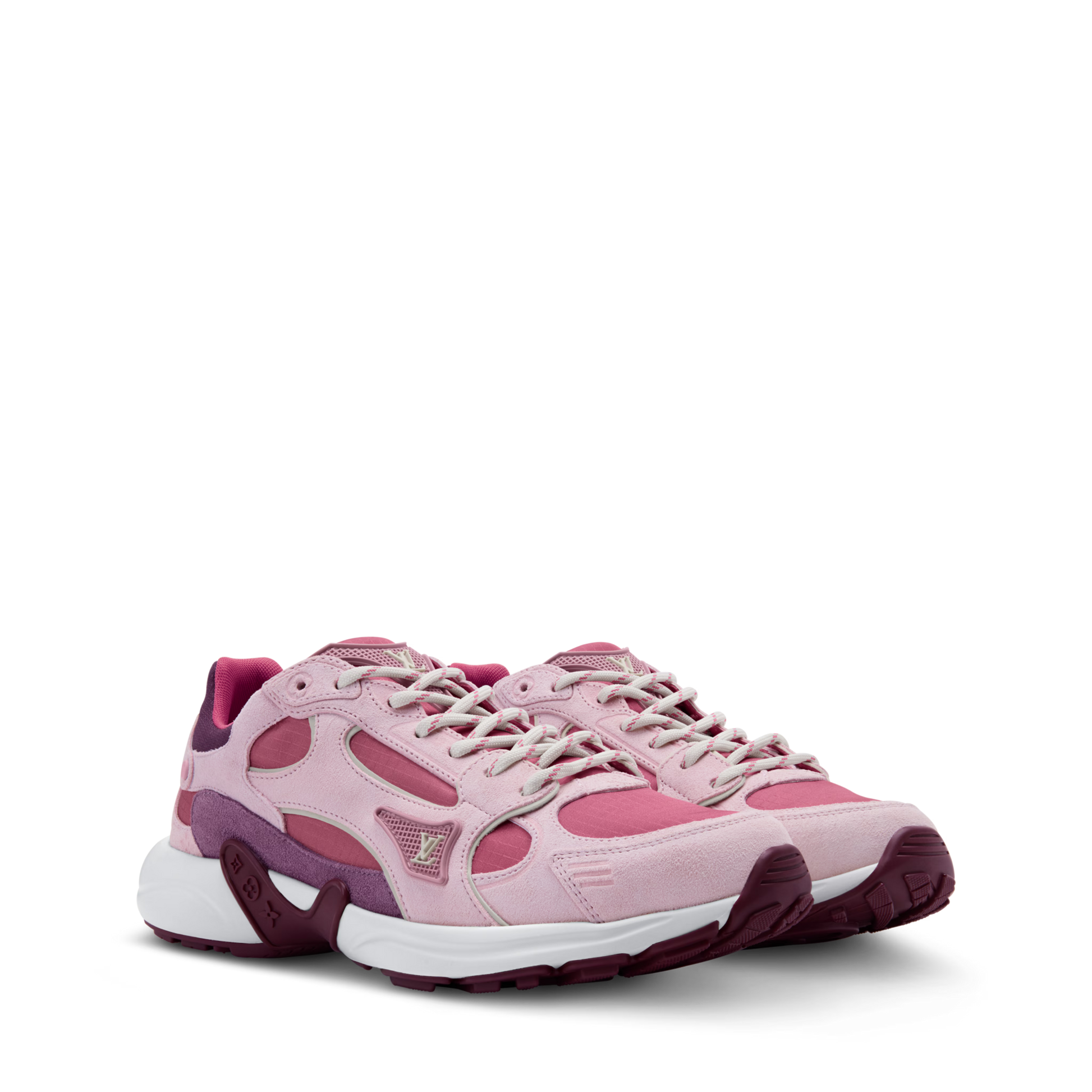Women's LV Olympia Pink Suede Calf Leather Sneaker 1AJP88