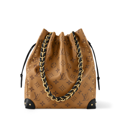 Women's Noé Trunk Tan Calfskin Leather Bucket Bag M29131