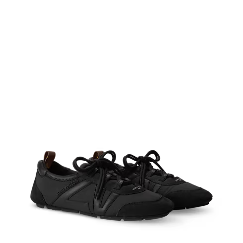 Women's LV Sneakerina Black Technical Nylon Sneaker 1AJMDP