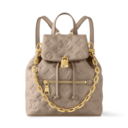 Women's Coussin Backpack PM Monogram Embossed Lambskin Leather Backpack M13358