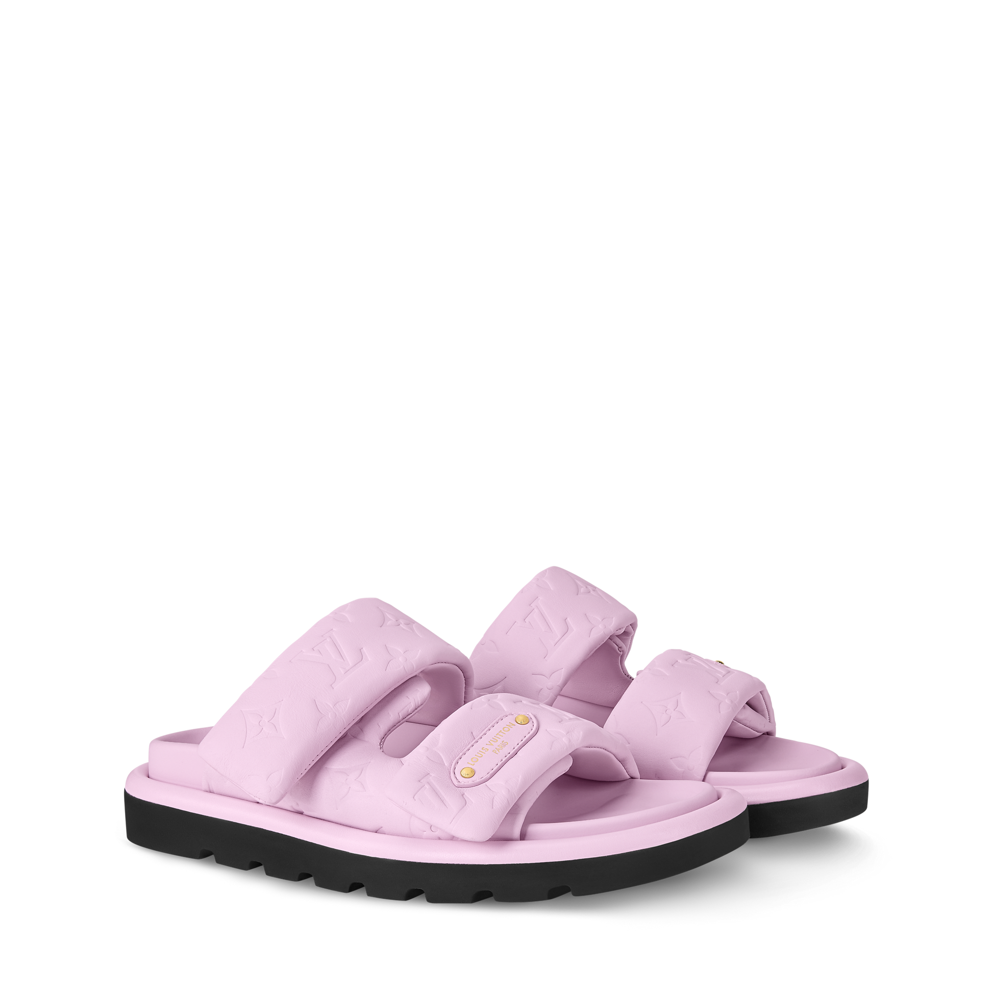 Women's Pool Pillow Pink Calf Leather Mule 1AJN63