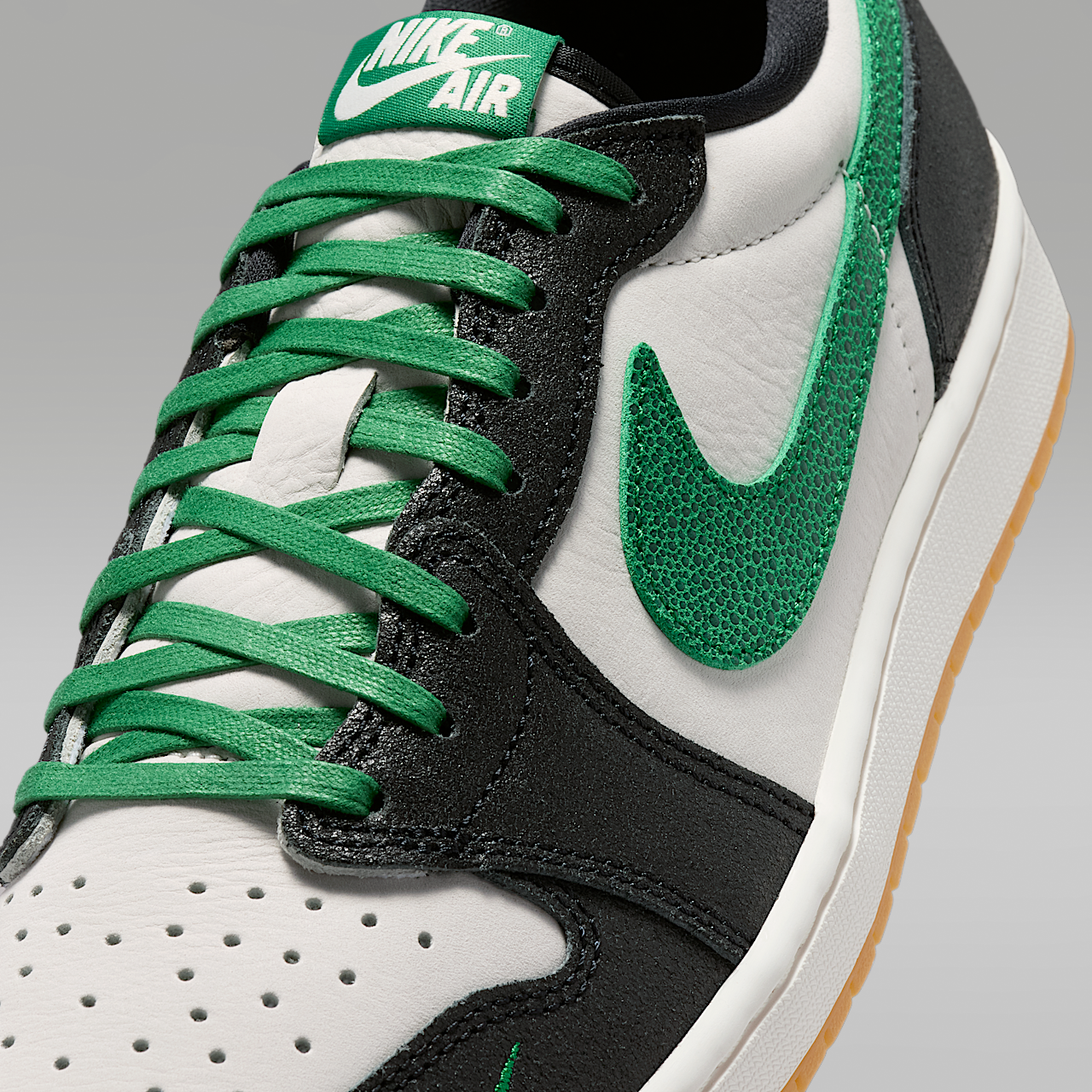 Air Jordan 1 Retro Low OG "Phantom and Pine Green" Men's Shoes