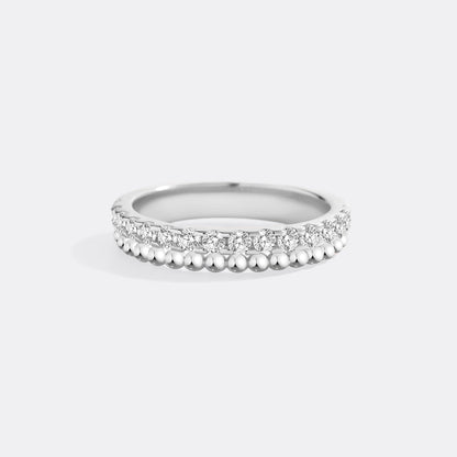 Beaded Diamond Band Ring