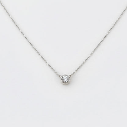 Classic Bezel Set Solitaire Necklace