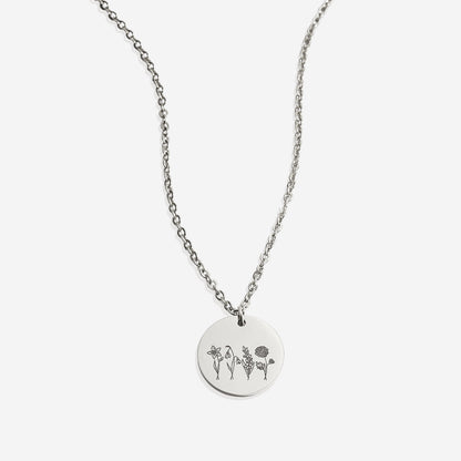 Birth Flower Bouquet Necklace
