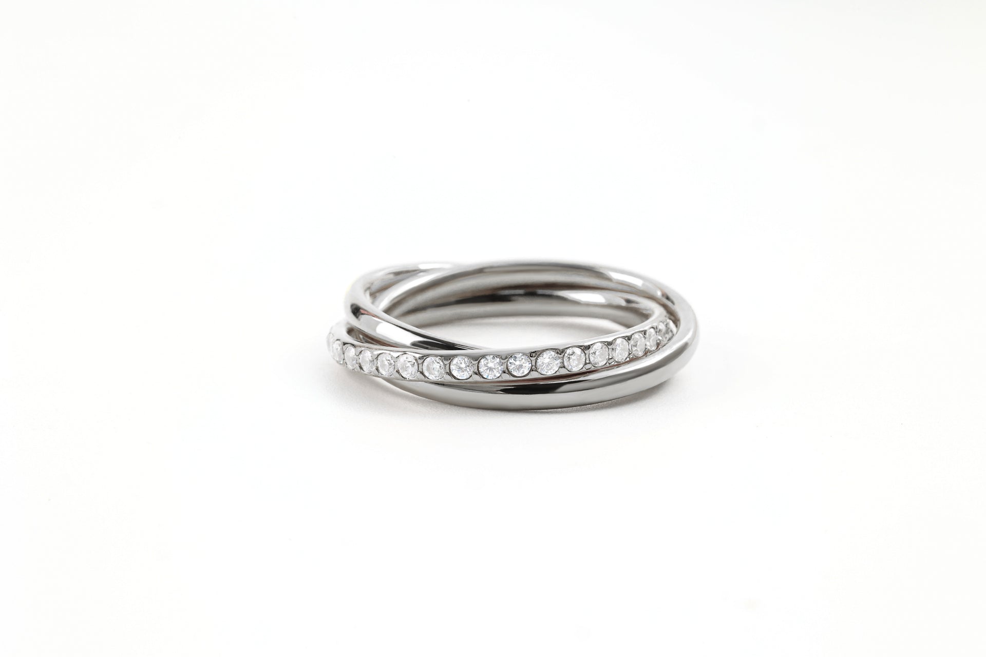 Crystal Interlocking Fidget Ring