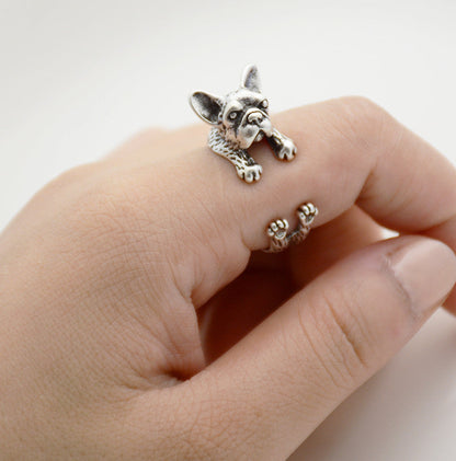 French Bulldog Wrap Ring