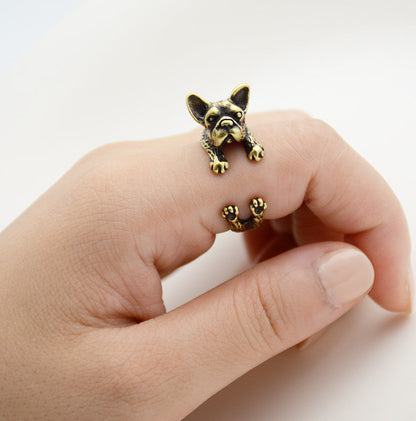 French Bulldog Wrap Ring