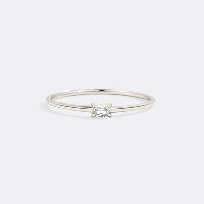 Diamond Dainty Baguette Stacking Ring
