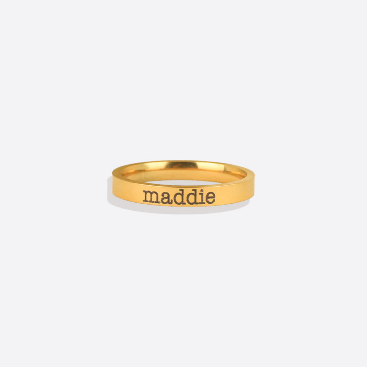 Engraved Stackable Name Ring 3mm Band