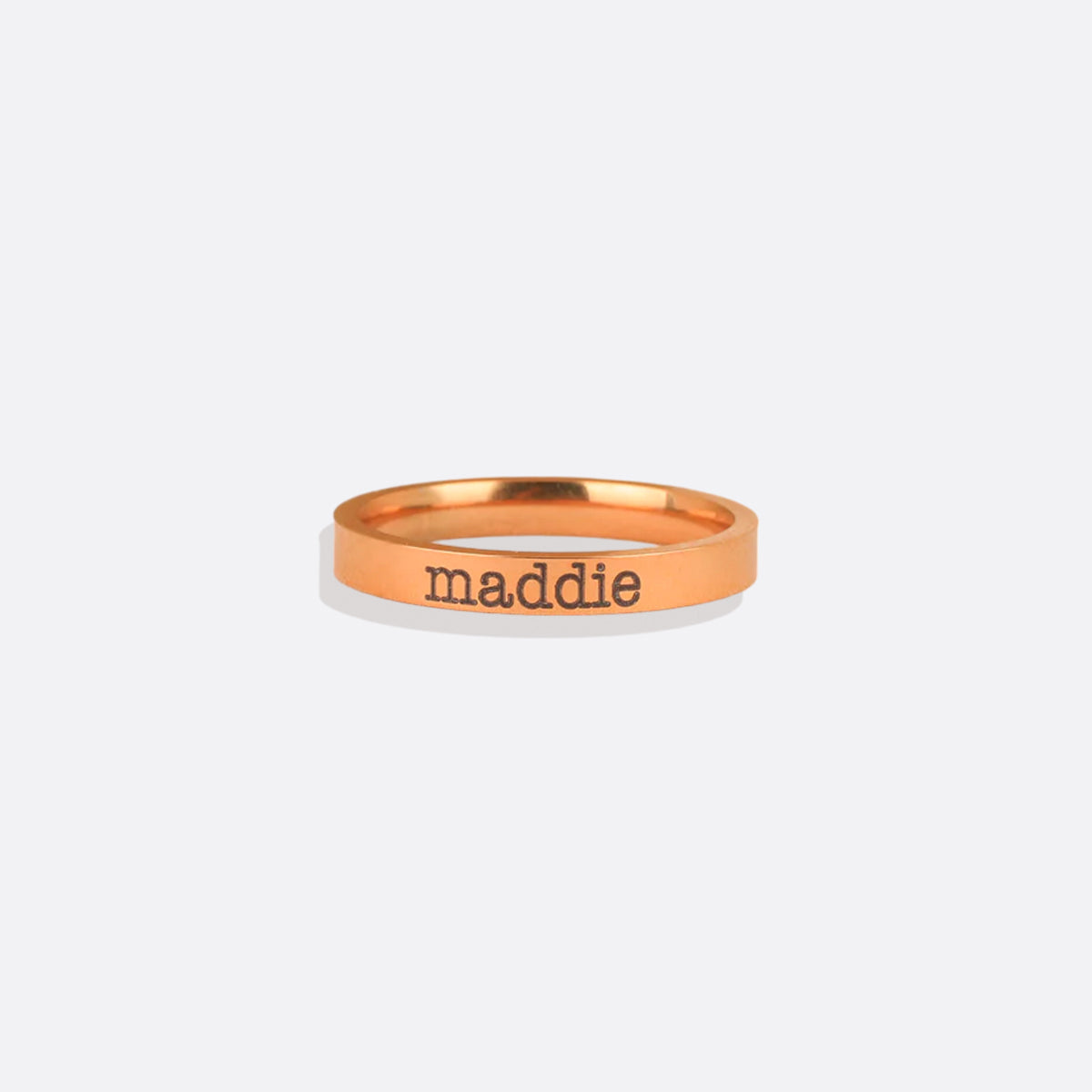 Engraved Stackable Name Ring 3mm Band