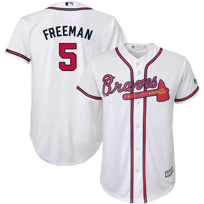 Freeman 5 Atlanta Braves Youth Navy Official Cool Base Player Jersey