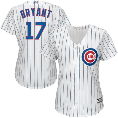 Kris Bryant 17 Chicago Cubs Women's Gray Cool Base Replica Player Jersey