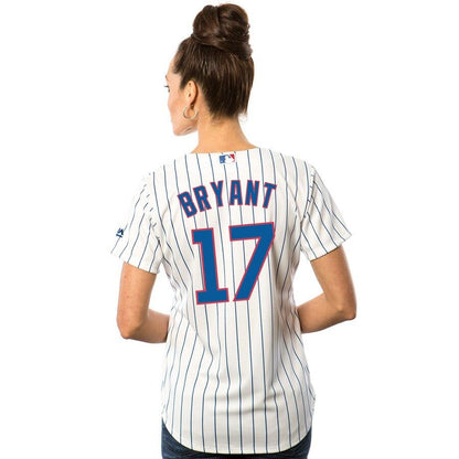 Kris Bryant 17 Chicago Cubs Women's Gray Cool Base Replica Player Jersey