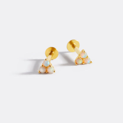 Opal Trio Sleeper Stud Earrings