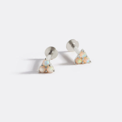 Opal Trio Sleeper Stud Earrings