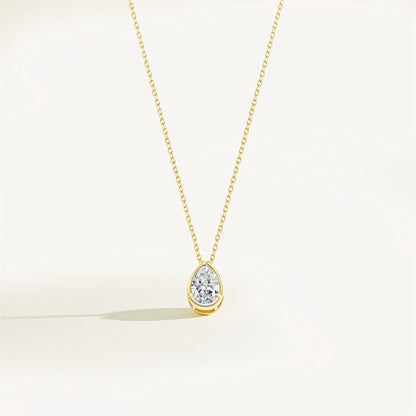 Diamond Teardrop Pendant Necklace