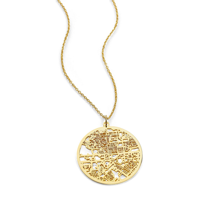 Personalized Custom Map Pendant Necklace