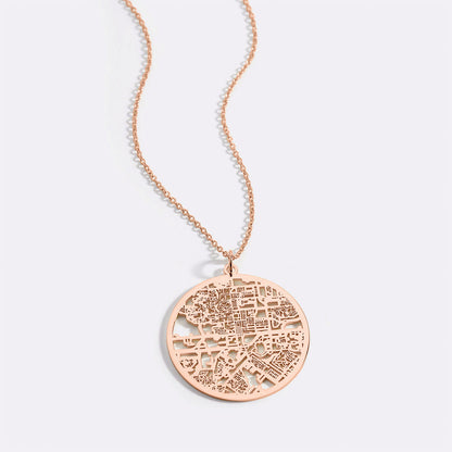 Personalized Custom Map Pendant Necklace