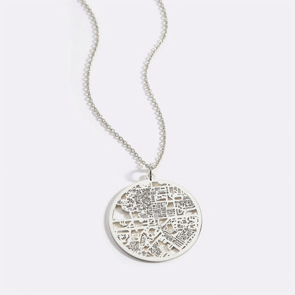 Personalized Custom Map Pendant Necklace
