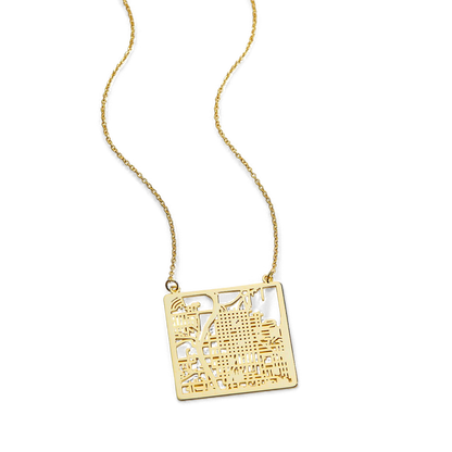 Personalized Custom Map Pendant Necklace