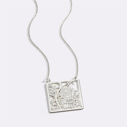 Personalized Custom Map Pendant Necklace