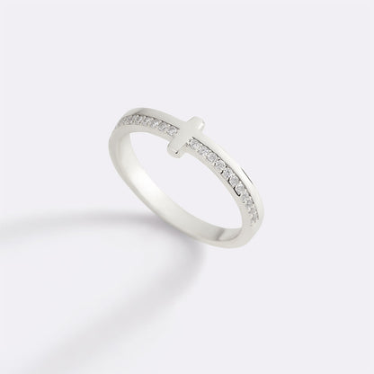 Let God Be In Control Golden Cross Ring