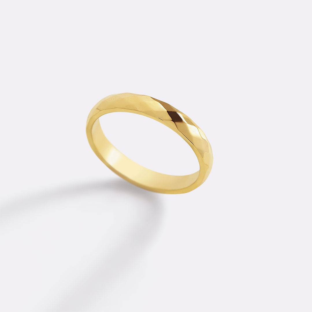 Delicate Hammered Band Ring