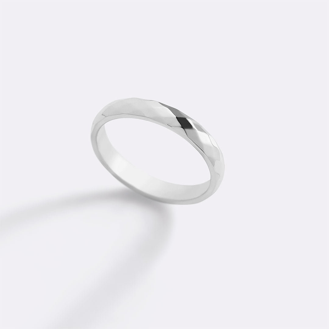 Delicate Hammered Band Ring