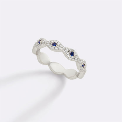 Pave Evil Eye Ring