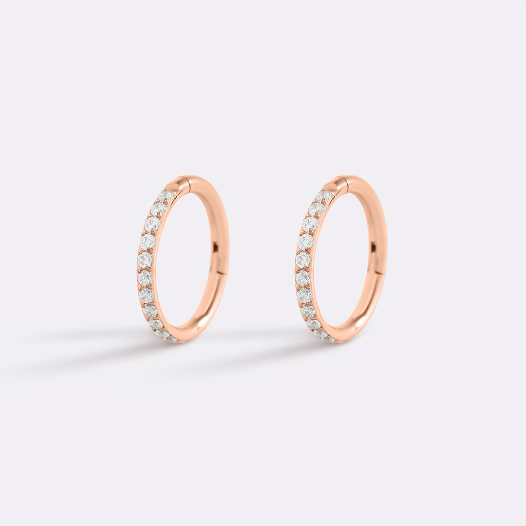 Eternity Crystal Cartilage Hoop Earrings