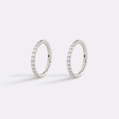 Eternity Crystal Cartilage Hoop Earrings