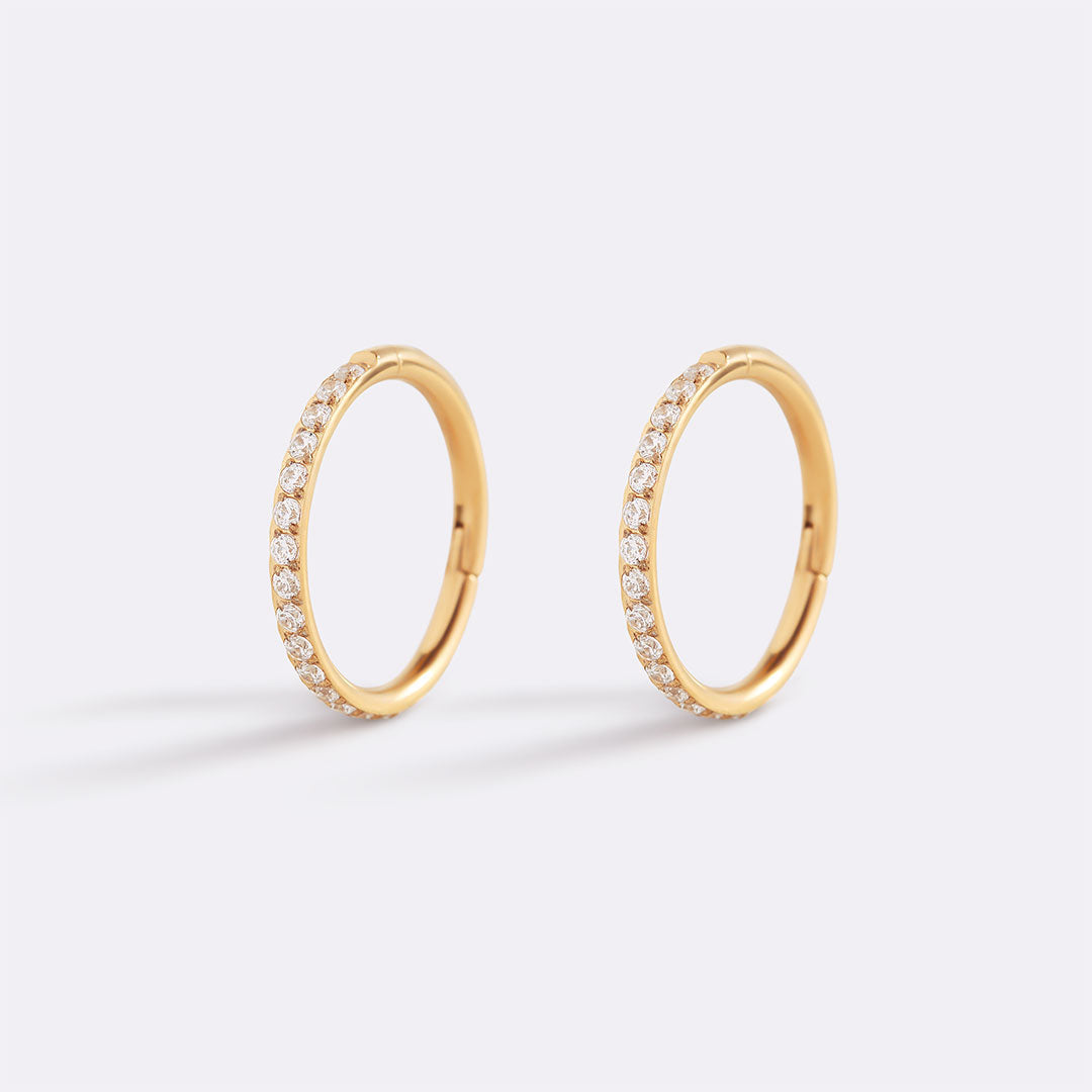Eternity Crystal Cartilage Hoop Earrings