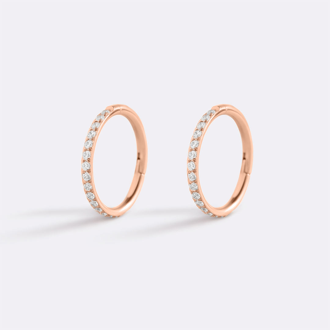 Eternity Crystal Cartilage Hoop Earrings