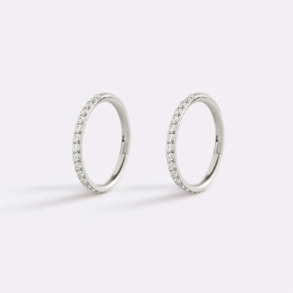 Eternity Crystal Cartilage Hoop Earrings