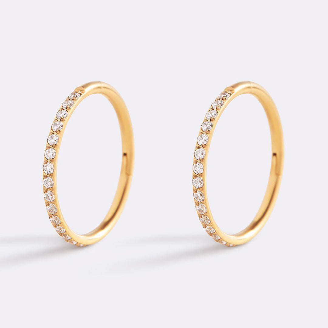 Eternity Crystal Cartilage Hoop Earrings